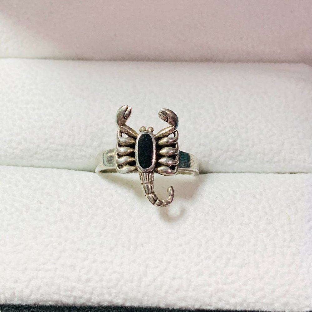 Y2K Vintage 90's 925 Sterling Silver Ring Scorpion